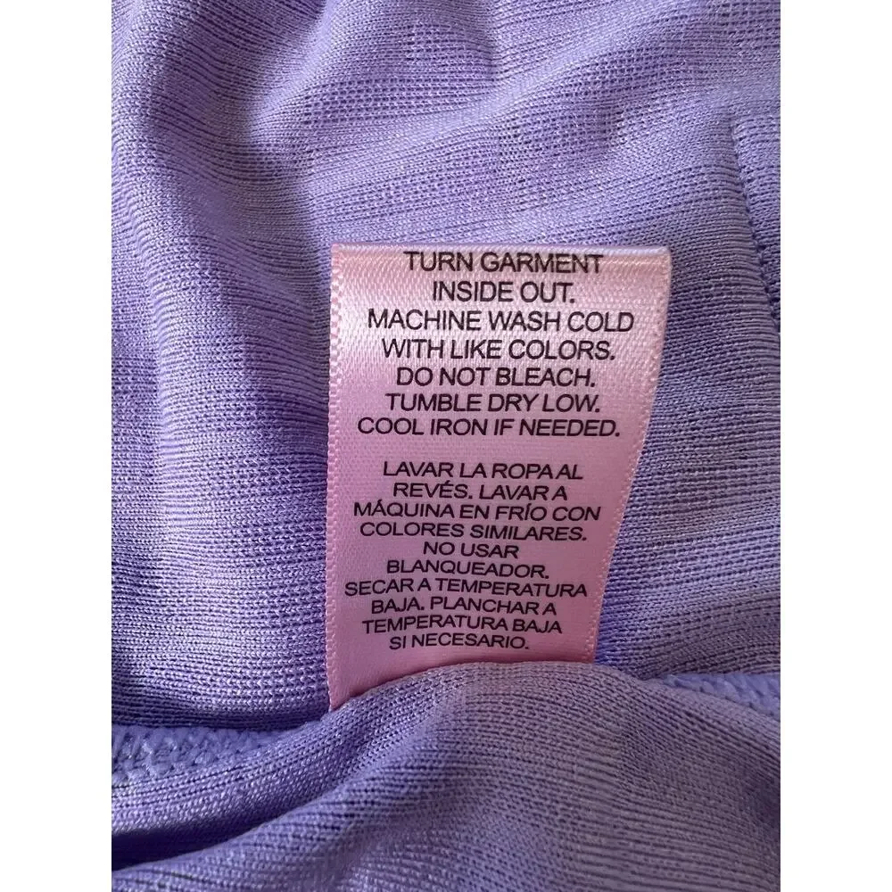 Juicy Couture NWT Women’s Sleep Purple Block Embossed Shirt & Pants Pajamas XL